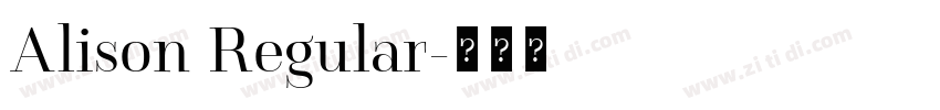 Alison Regular字体转换 Alison Regular字体转换